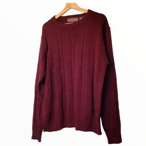 Oscar del Renta Classic Burgundy Sweater